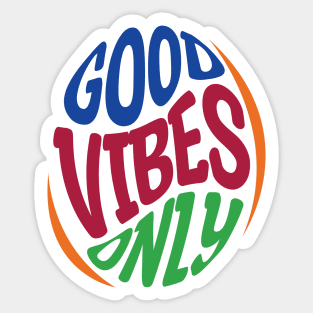 Retro Good vibes only Sticker